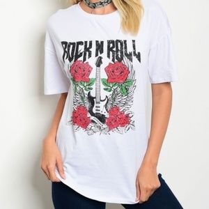Rock N' Roll White T-Shirt
